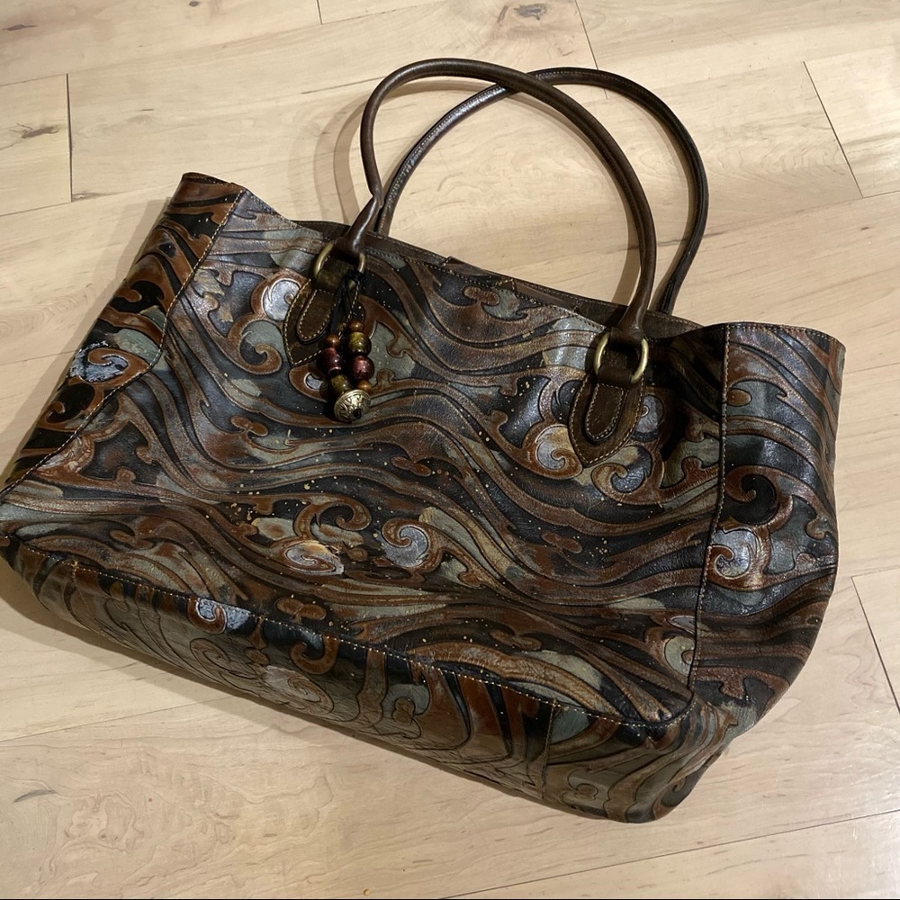 Vintage Cavalcanti Hand-painted Shoulder Bag